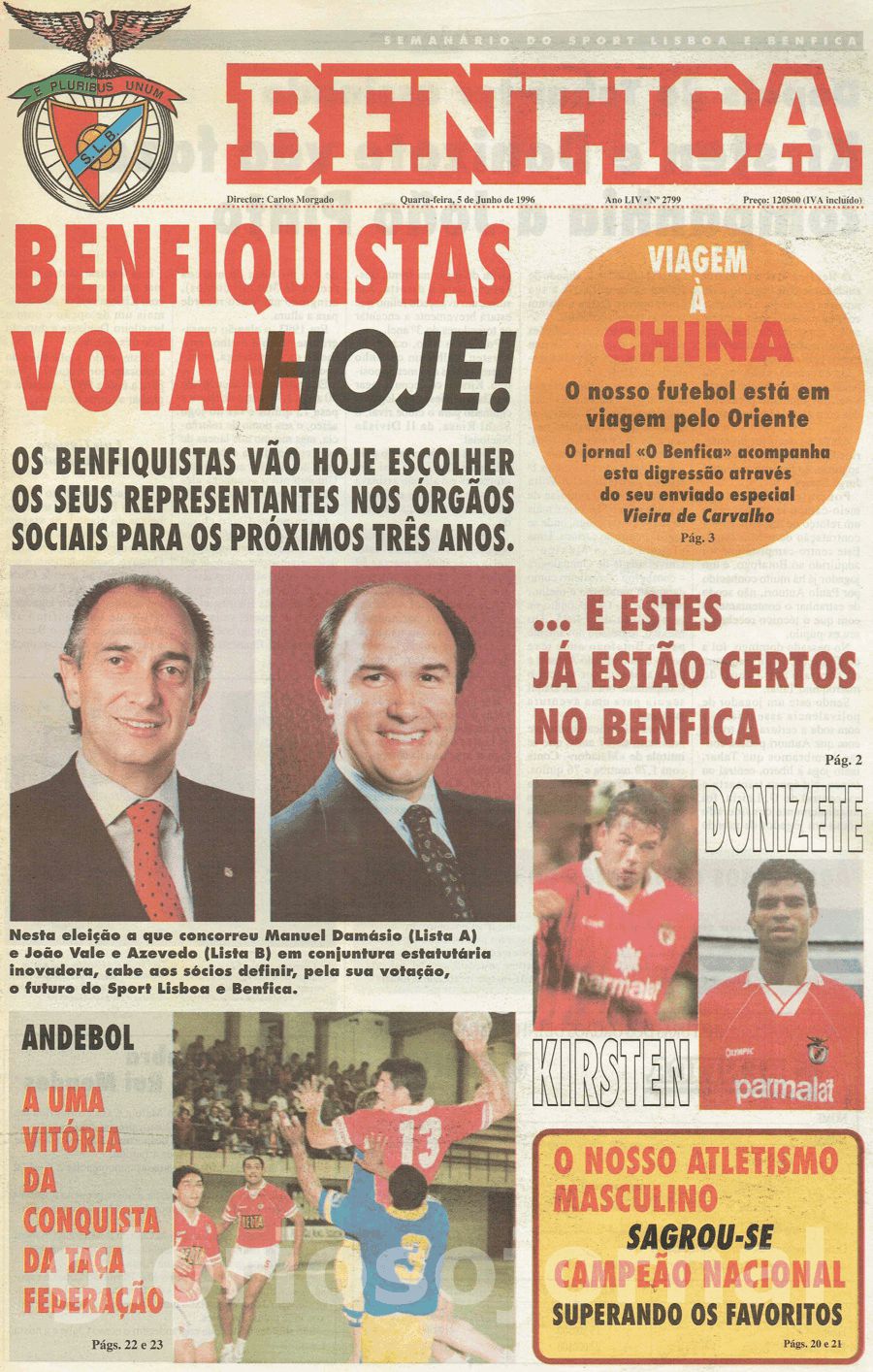 jornal o benfica 2799 1996-06-05